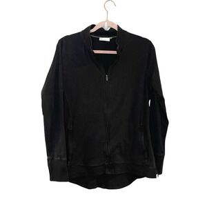 Tasc Performance Womens All Day Organic Cotton Bamboo Full Zip Jacket Black L